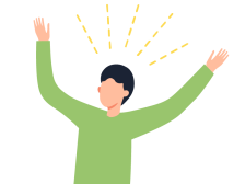 目標の達成イメージイラスト